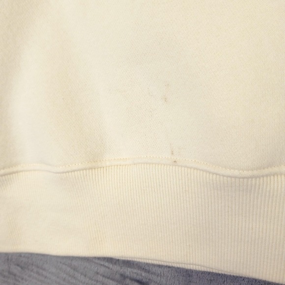 Mens ETNT Eternity Ski Bear Sweatshirt Eggshell 3D Chenille Applique Skiing NWT - Picture 4 of 10